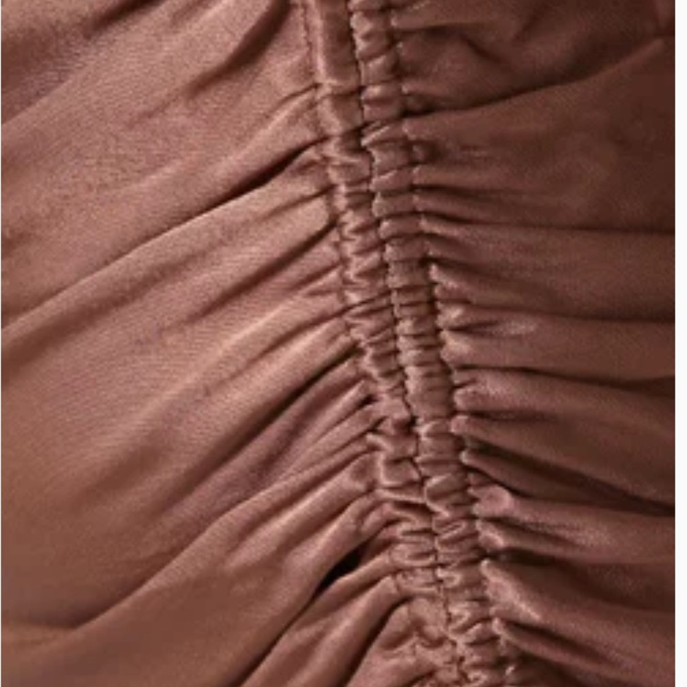 Shona Joy Ruched Dress - Bronze - Picture 6 of 12